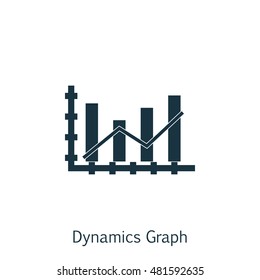 Vector Illustration Of Statistics Icon On Dynamics Graph In Trendy Flat Style. Statistics Isolated Icon For Web, Mobile And Infographics Design, EPS10. Vector Illustration Of Statistics Icon On Dynamics Graph In Trendy Flat Style. Statistics Isolated Icon For Web, Mobile And Infographics Design, EPS10.