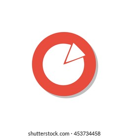 Vector Illustration Of Statistics Pie Chart With 2 Parts Icon. Premium Quality Web Icon.
