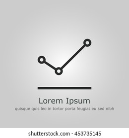 Vector Illustration Of Statistics Point And Line Chart Icon. Premium Quality Web Icon.