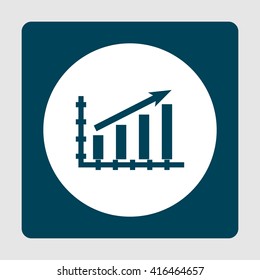 Vector illustration of stats up icon. Premium quality web icon.
