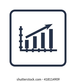 Vector illustration of stats up icon. Premium quality web icon.