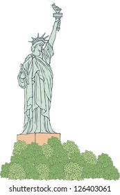 Eine Vektorgrafik der Freiheitsstatue