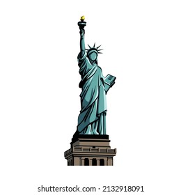 vector illustration of a statue of liberty