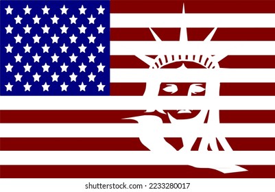 Ilustración vectorial de una estatua de la libertad	