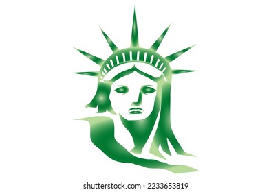 Vector illustration of a statue of liberty	