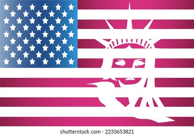 Vector illustration of a statue of liberty	