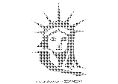 Vector illustration of a statue of liberty	