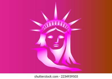 Ilustración vectorial de una estatua de la libertad	