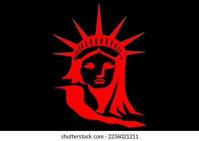 Vector illustration of a statue of liberty	