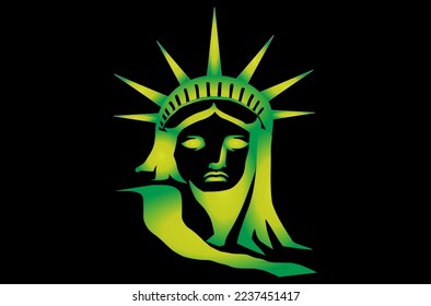Vector illustration of a statue of liberty	