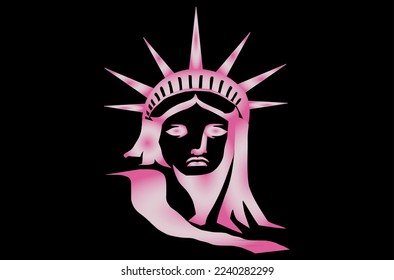 Vector illustration of a statue of liberty	