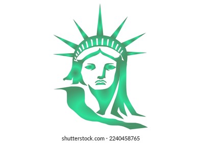 Vector illustration of a statue of liberty	