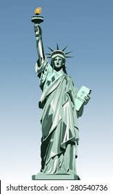 vector illustration of statue of liberty 