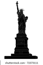 vector illustration of  Statue of Liberty