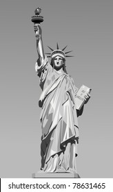 vector illustration of statue of liberty