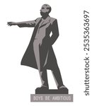 Vector illustration of the statue of Professor William Smith Clark, Sapporo, Hokkaido