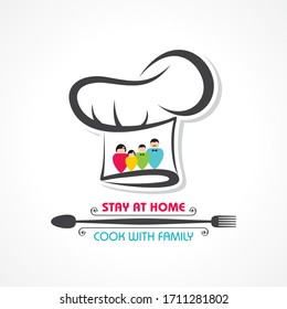 Vector Illustration For Stay Home And Cook Food Concept