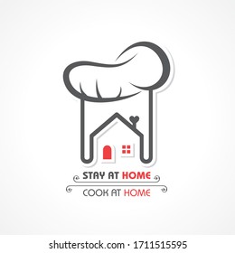 Vector Illustration for Stay Home And Cook Food Concept