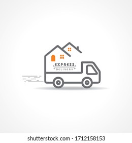 Vector Illustration for Stay Home, Stay Safe and Online shopping with free and express delivery Concept