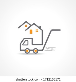 Vector Illustration for Stay Home, Stay Safe and Online shopping with free and express delivery Concept