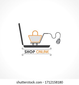 Vector Illustration for Stay Home, Stay Safe and Online shopping with free and express delivery Concept