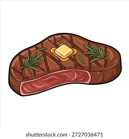 Vektorgrafik eines Steakfutters