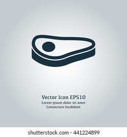 Vector illustration of steak icon