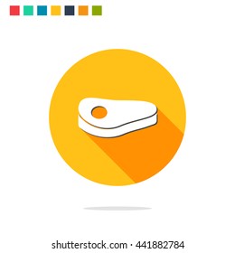 Vector illustration of steak icon