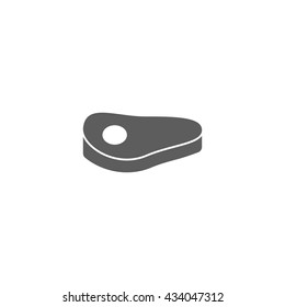 Vector illustration of steak icon on white background