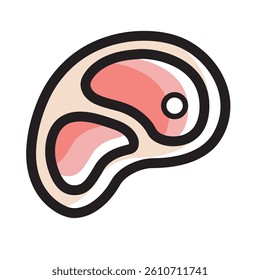 vector illustration of a steak. simple design