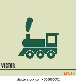 Vector illustration of a steam locomotive 