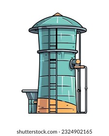 vector illustration of a steel barn storage icon isolated