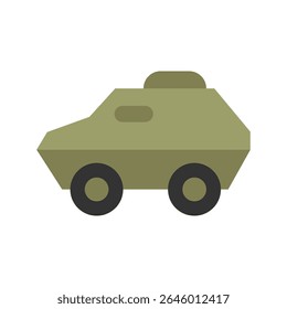 Vector illustration of a Steel Car in flat style isolated in white background