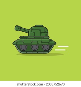 Vector illustration of a steel tank, suitable for toy logos, children's banners, etc.