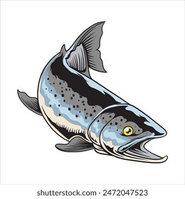 Vektorillustration von Steelhead Forelle Fisch mit Klassischer Illustration