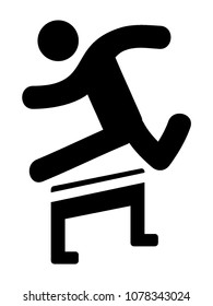 Vector illustration of a Steeplechase Runner Icon