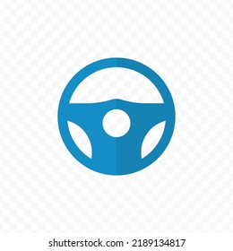 Vector illustration of steering wheel. Colored vector for website design .Simple design on transparent background (PNG).
