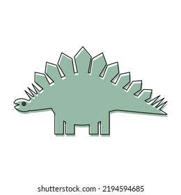 Vector illustration of Stegosaurus. Isolated on white background. Symbol, logo illustration.