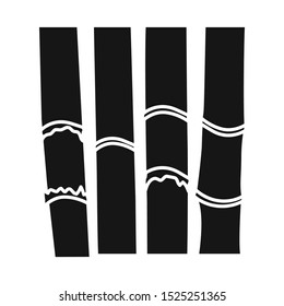 Vector illustration of stem and sugar icon. Web element of stem and cane stock symbol for web.