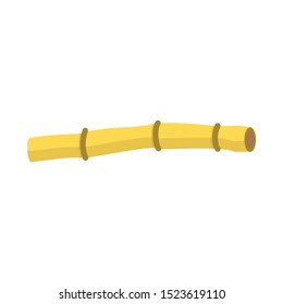 Vector illustration of stem and sugar sign. Graphic of stem and cane stock symbol for web.