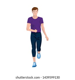 Vector illustration of step and sprint icon. Set of step and sprinter stock vector illustration.