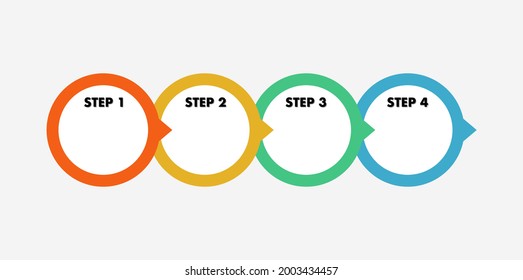 Ilustración vectorial de los pasos para el elemento infográfico.