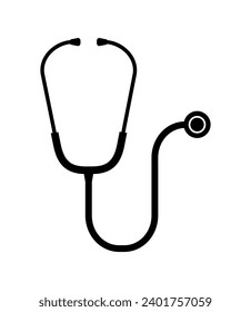 Vector illustration of stethoscope icon on a white background