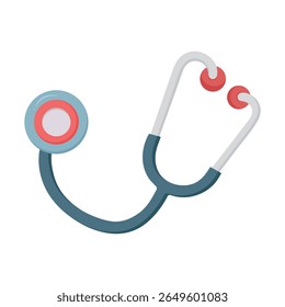 Vector illustration of stethoscope on white background, medical instrument for doctor and nurse, healthcare and wellness symbol, professional diagnostic tool, medicine and Labor Day healthcare concept