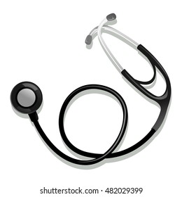 Vector Illustration of Stethoscope In white Background