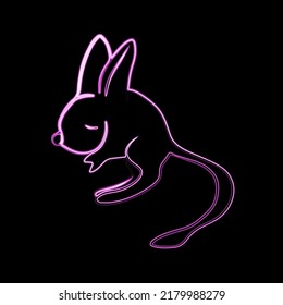 Vector illustration of stew with neon effect.
