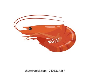 Ilustración vectorial del camarón guisado