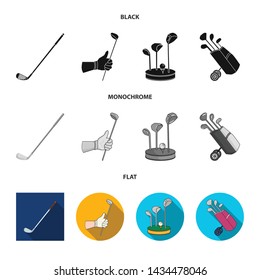 Vector illustration of and stick icon. Collection of and golf stock vector illustration.