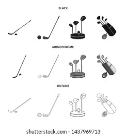 Vector illustration of and stick icon. Set of and golf stock symbol for web.