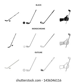 Vector illustration of and stick logo. Collection of and golf stock vector illustration.